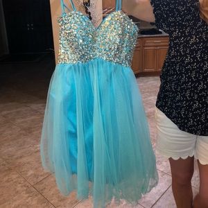 Tiffany blue home coming dress